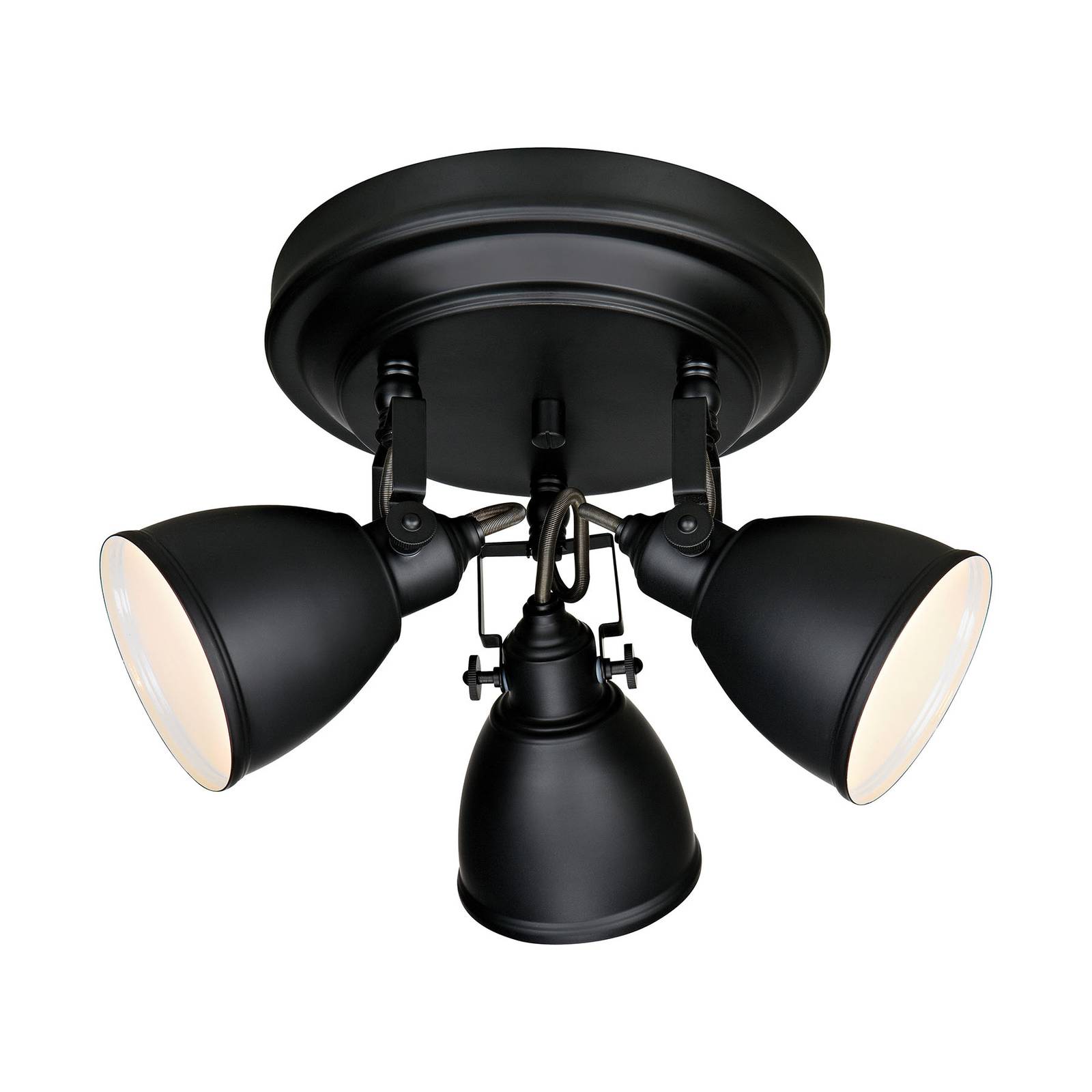 Plafondlamp Fjällbacka, 3-lamps, zwart