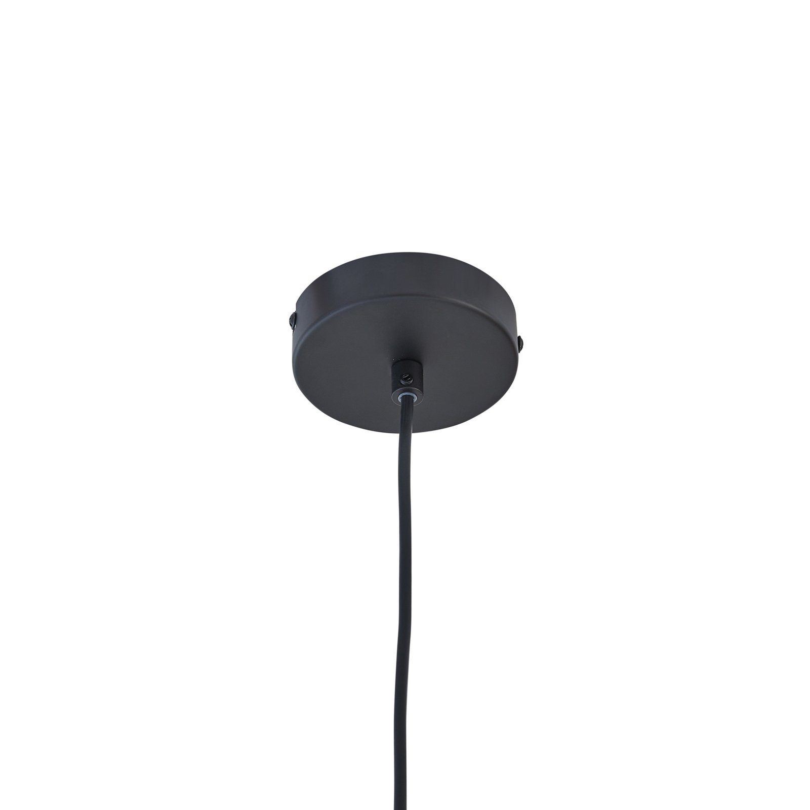 Hanglamp Lindby Haldorin, grijs/zwart, textiel, Ø 34 cm