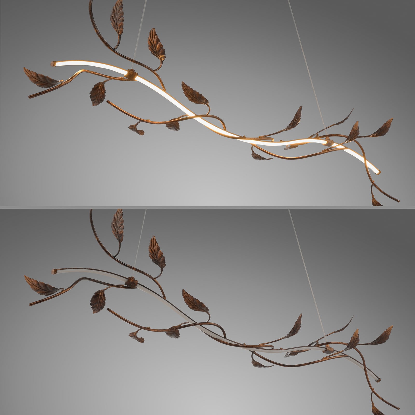 Aurelia LED pendant light, rust brown, metal, 2,700K, dimmable Aurelia LED pendant light, rust brown, metal, 2,700K, dimmable