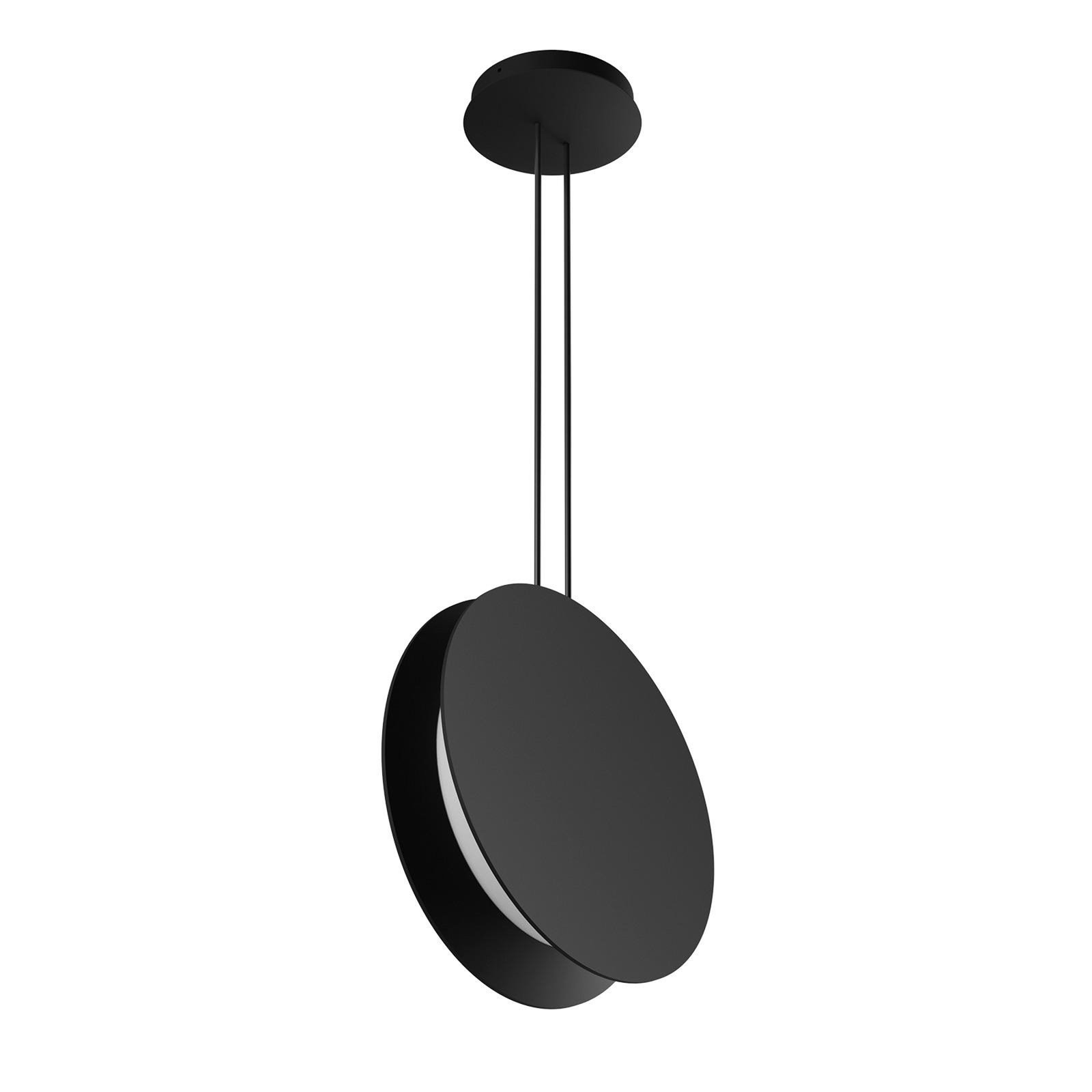 Suspension LED Yo-Yo, noir, 2.700 K, aluminium, PMMA, intensité variable