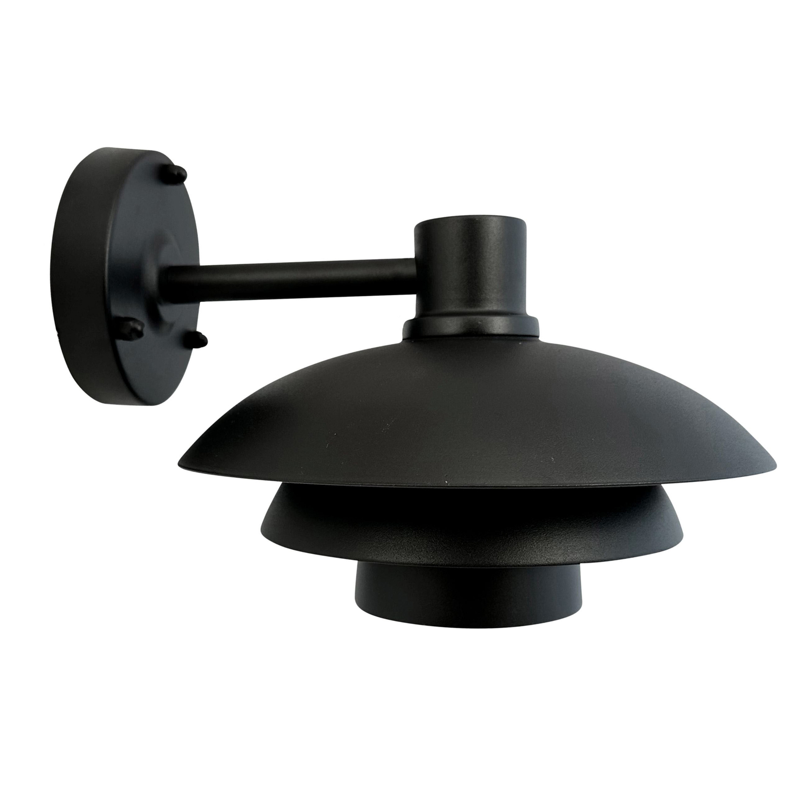 Dyberg Larsen Morph aplique para exterior, Ø 24 cm, negro, metal