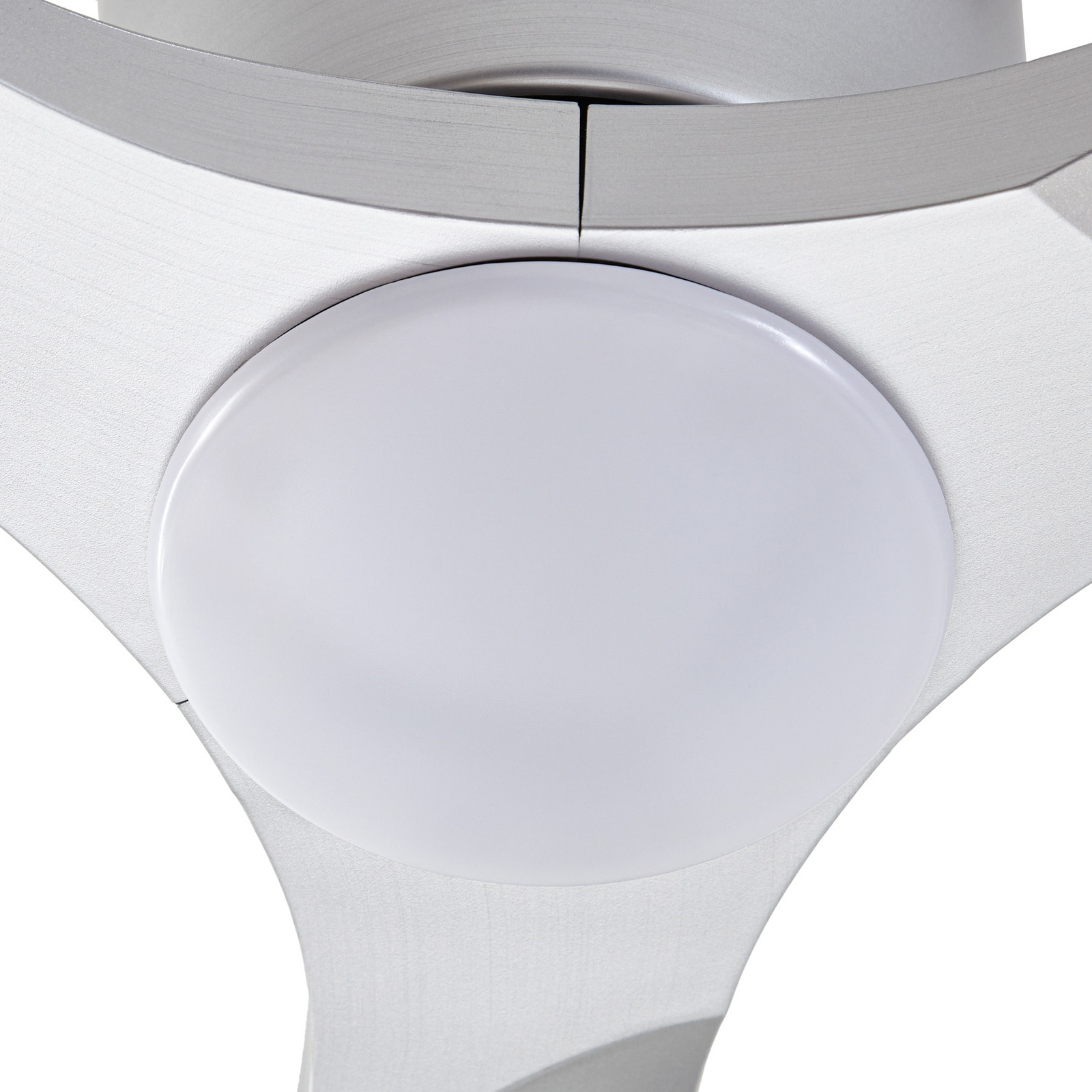 Lucande Smart LED-takfläkt Moneno, silver, DC, Tuya