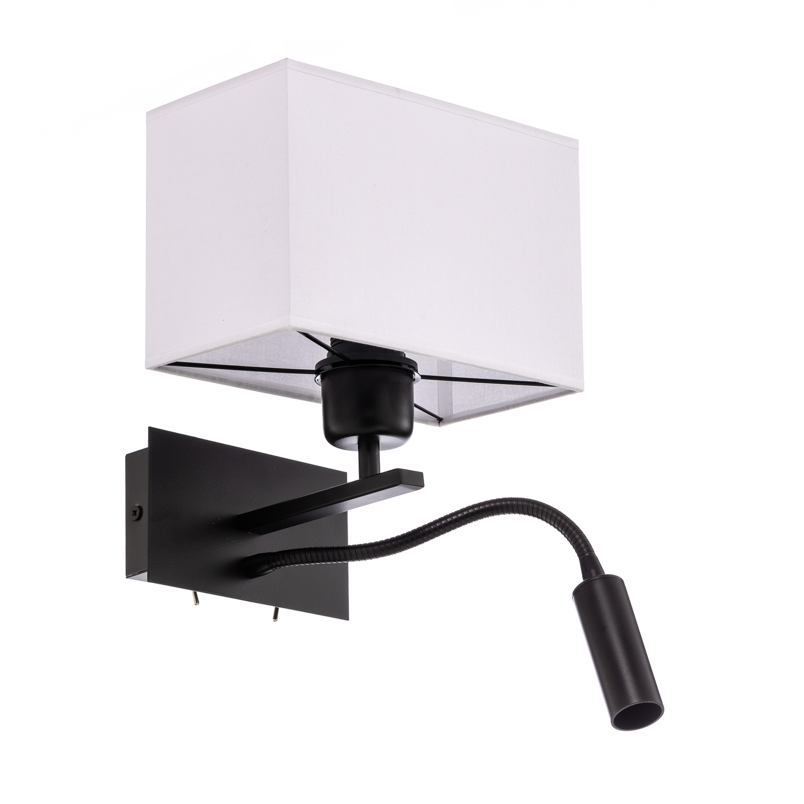 Harry wall lamp, angular, black/black/white