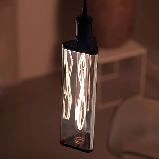 Кристална гигантска опушена LED лампа Philips E27 7W