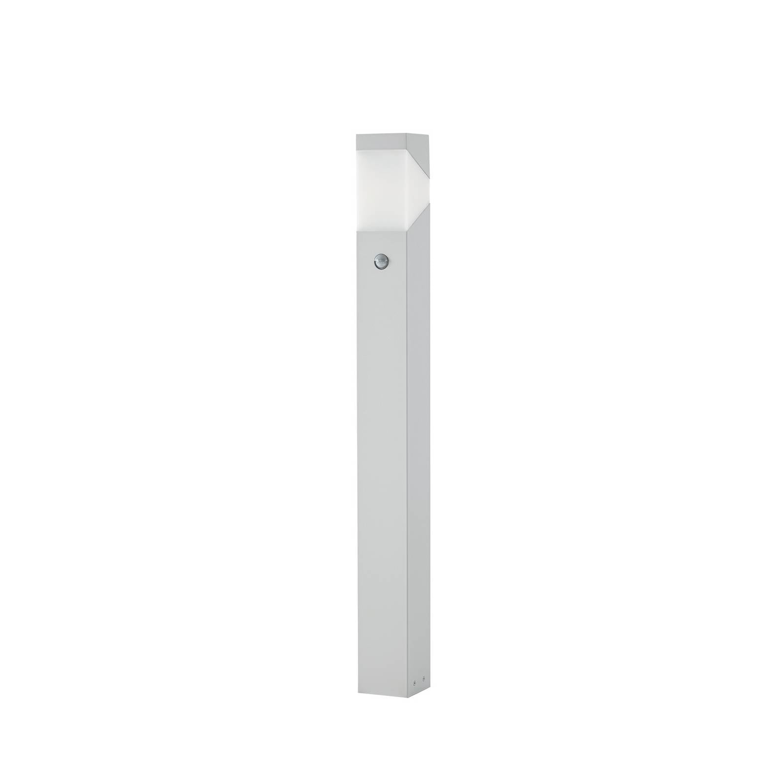 Lucande Wegeleuchte Kiran 100 cm, Sensor, hellgrau, IP44