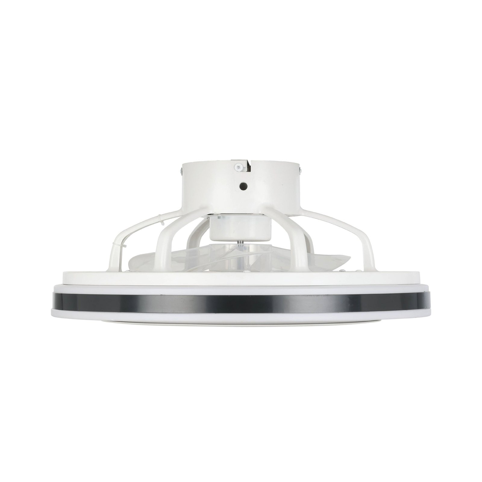 Stropní ventilátor Almeria LED CCT, bílá/černá