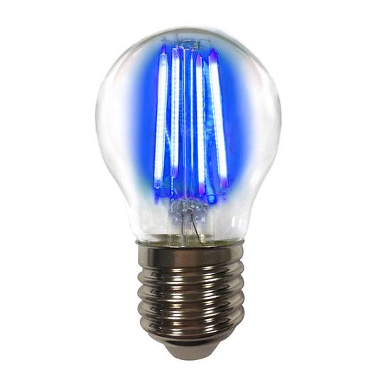 Coloured E27 4 W LED bulb filament, blue