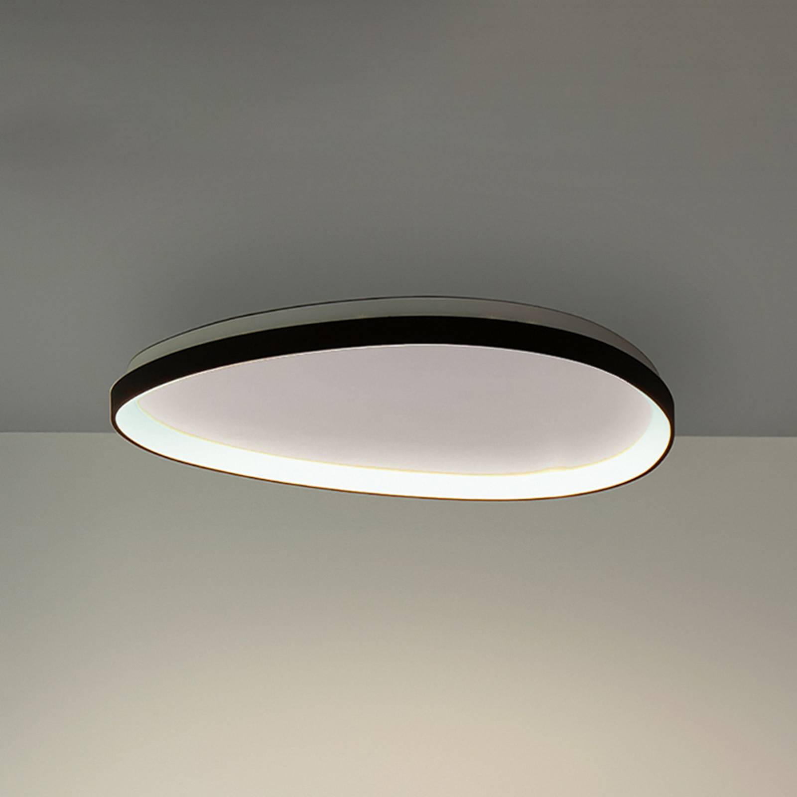 Lampa sufitowa LED IDEAL LUX Gemini, czarna, 61 cm, 4000 K, włącznik/wyłącznik