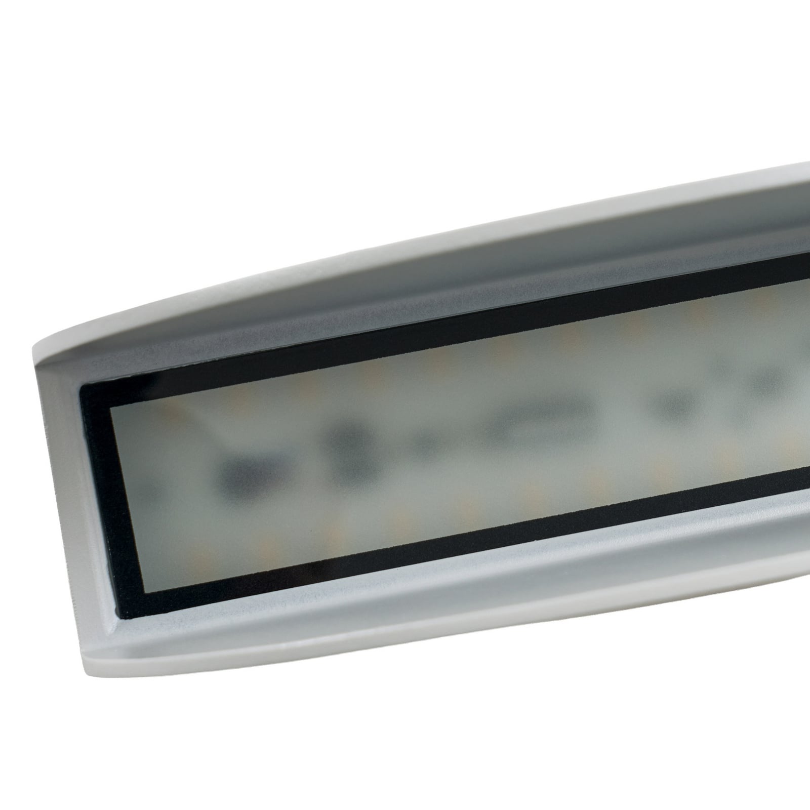 Lucande LED-utendørs LED-vegglampe Advero, lysegrå, husnummer, CCT