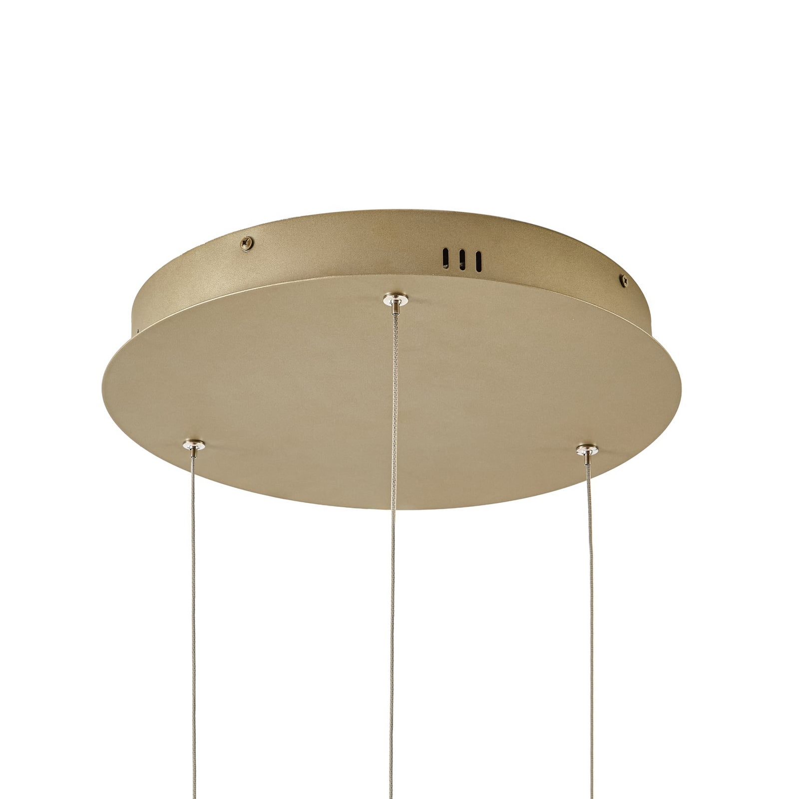 Aureon LED-hengelampe, gull, Ø 80 cm, dimbar, CCT – Quitani Aureon LED-hengelampe, gull, Ø 80 cm, dimbar, CCT – Quitani