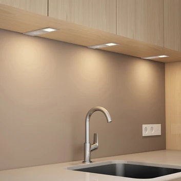 Arcchio LED meubelverlichting Nortra, set van 3, grijs, aluminium