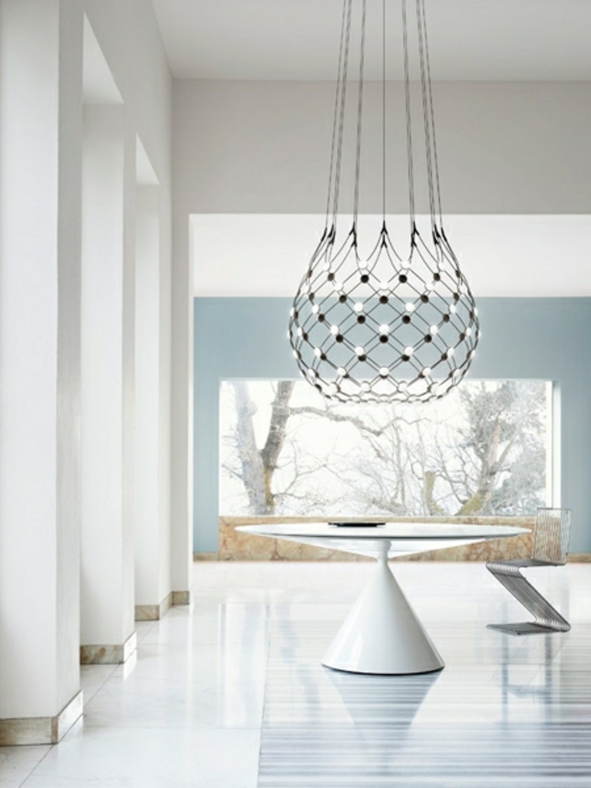 Lampada a sospensione Mesh Wireless Bluetooth, Ø 100 cm, 5 m - Luceplan