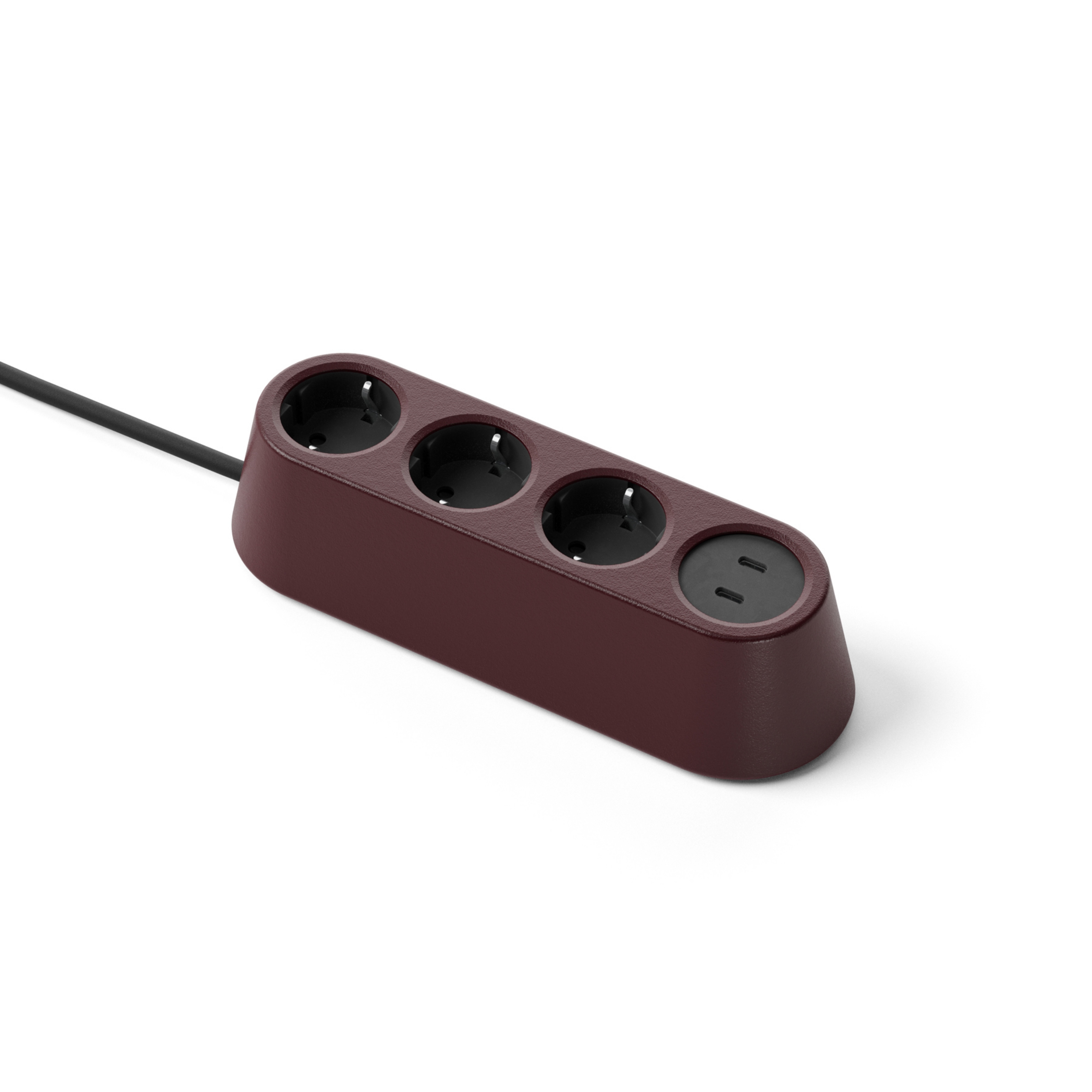 NOMAD BLOCK Power Point, Dark Red 3TypeF+USB - Forming Function