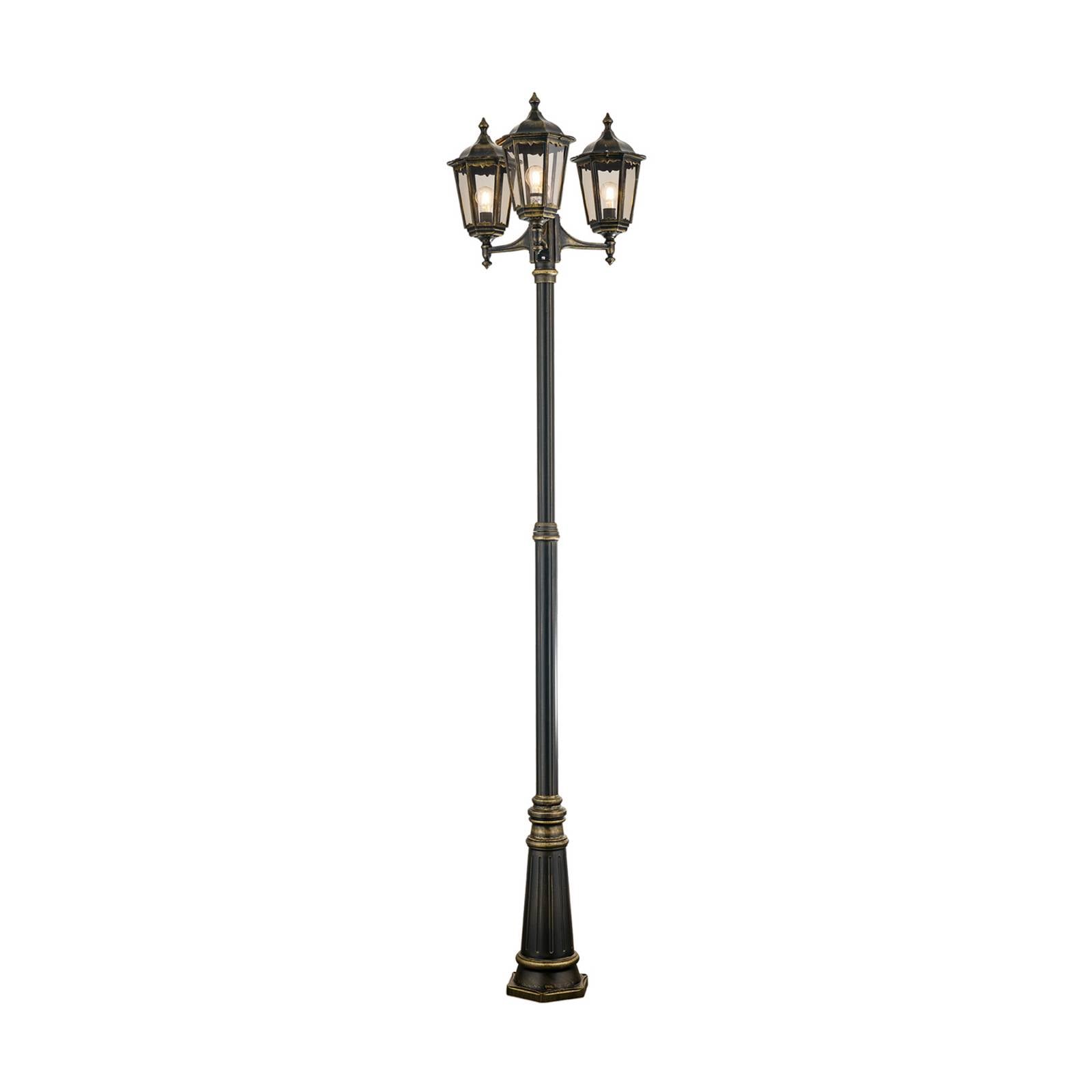 ORION Mastleuchte Puchberg 3-flg 255 cm schwarz-gold