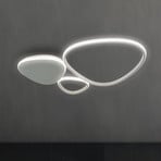 LED-Deckenleuchte Helix, silberfarben, Länge 62 cm, Metall