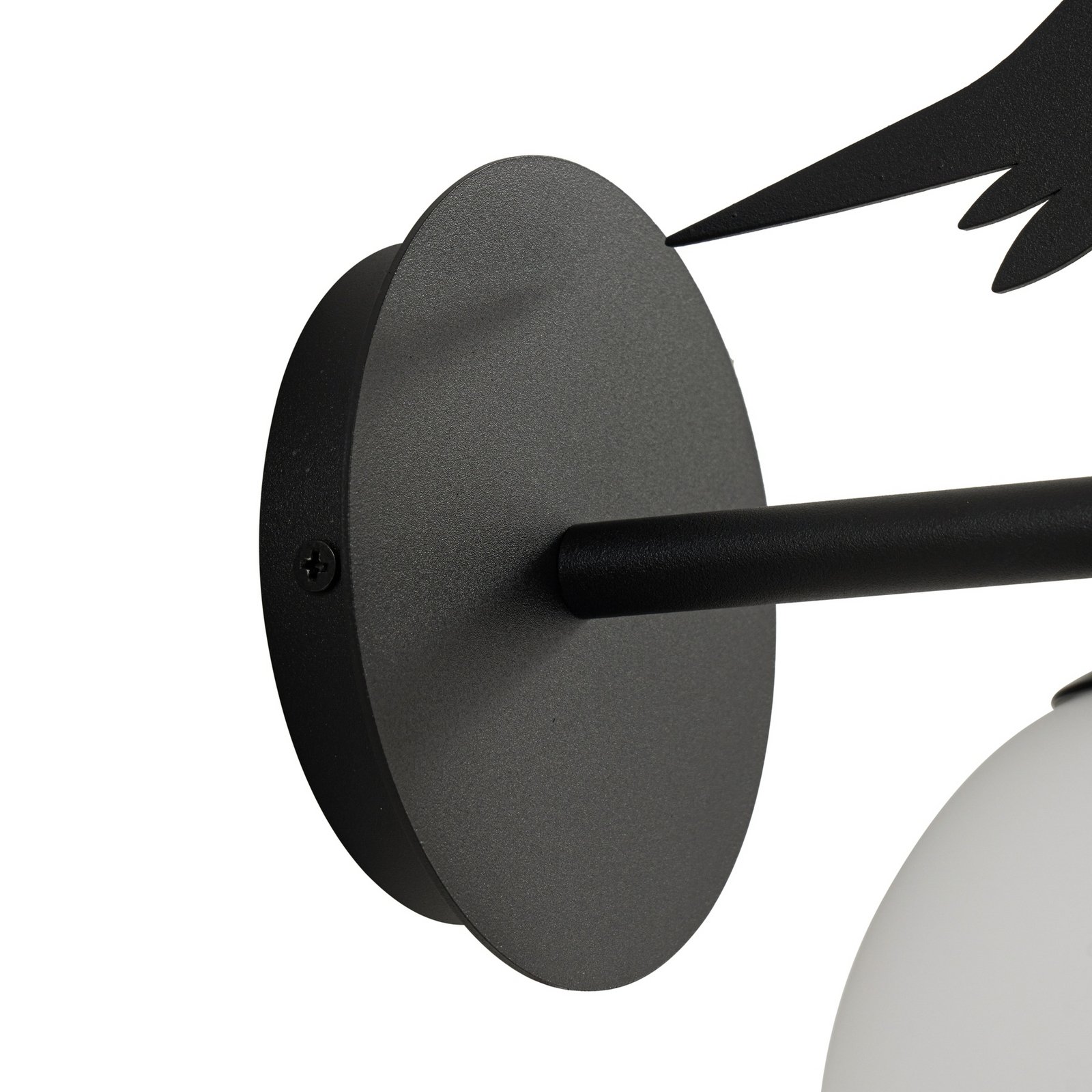 Lindby Außenwandleuchte Lintu, Metall, schwarz, IP44, Vogel