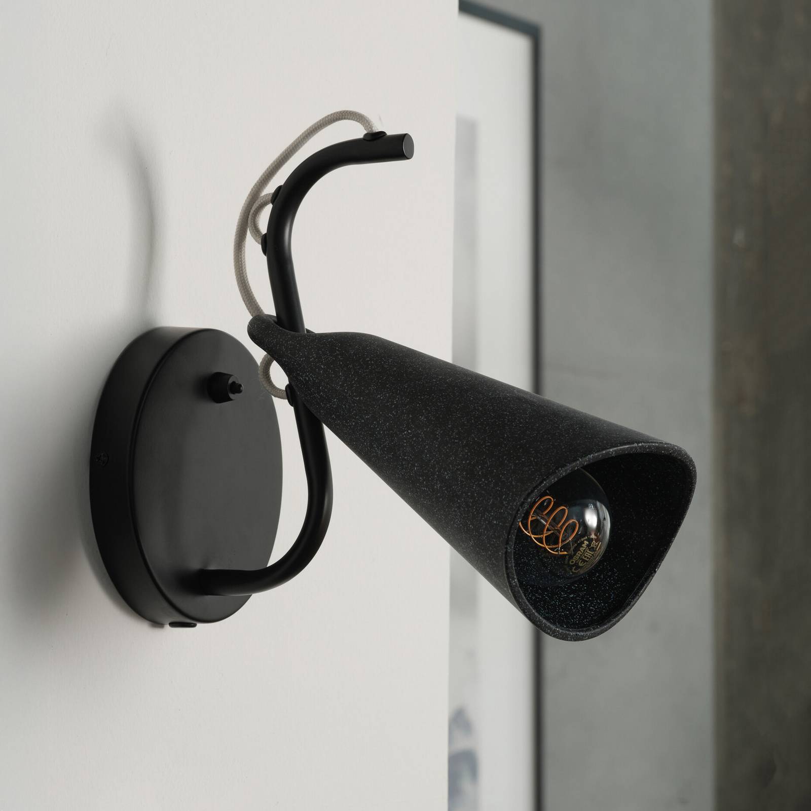 OSRAM Wandleuchte Decor Bell, schwarz, Stahl, E27 günstig online kaufen