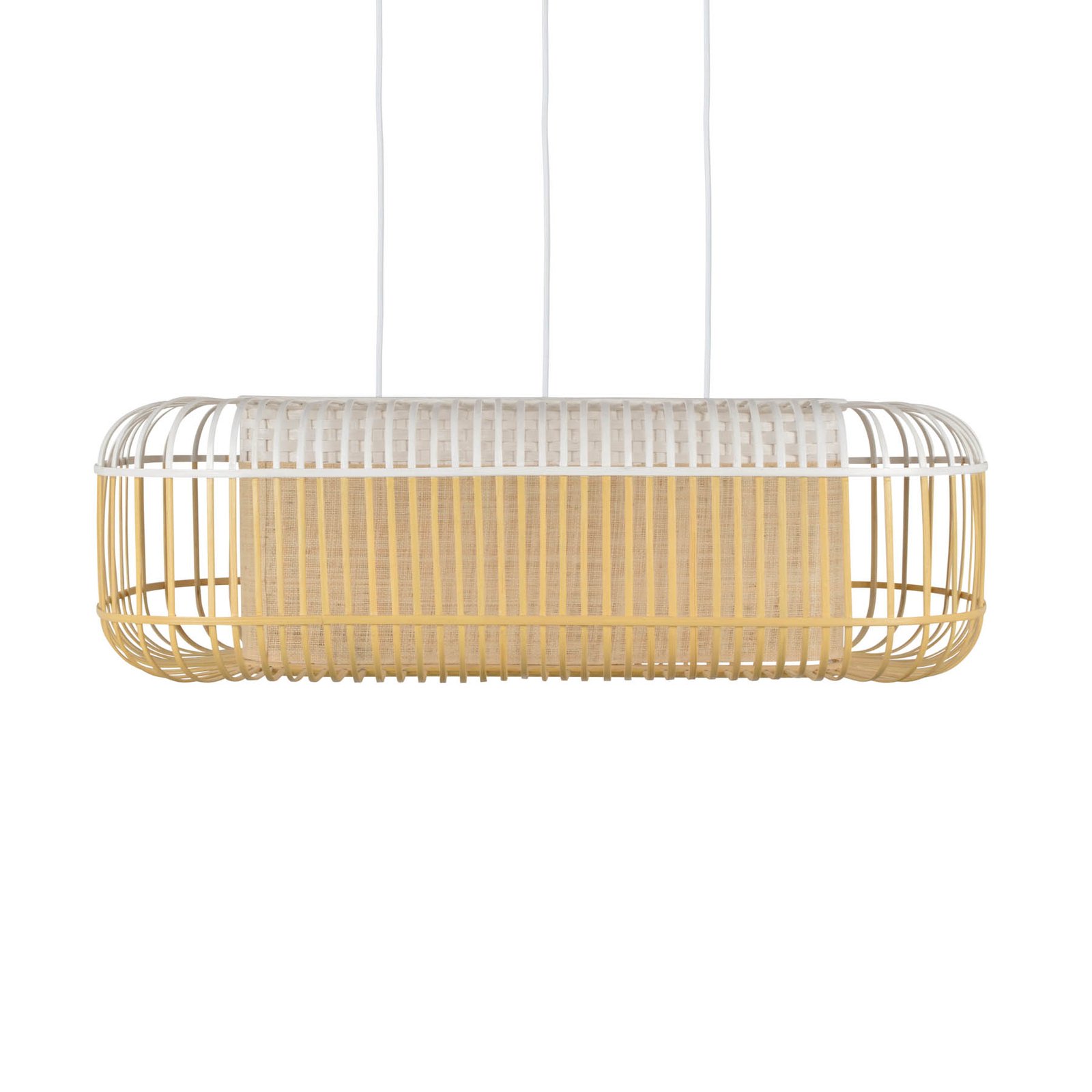 Forestier Bamboo oval Pendelleuchte aus Bambus