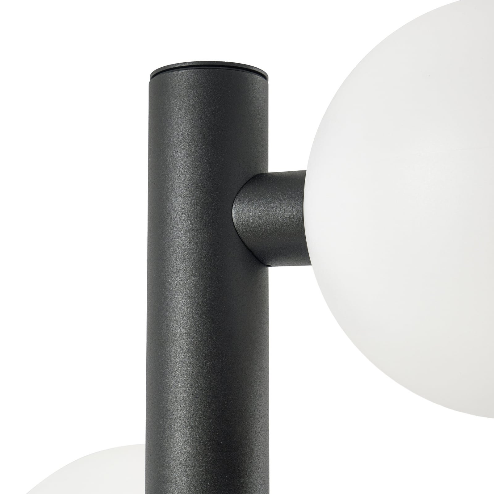 Asane LED outdoor light, 3-bulb, CCT, 222 cm, black, metal - Lucande