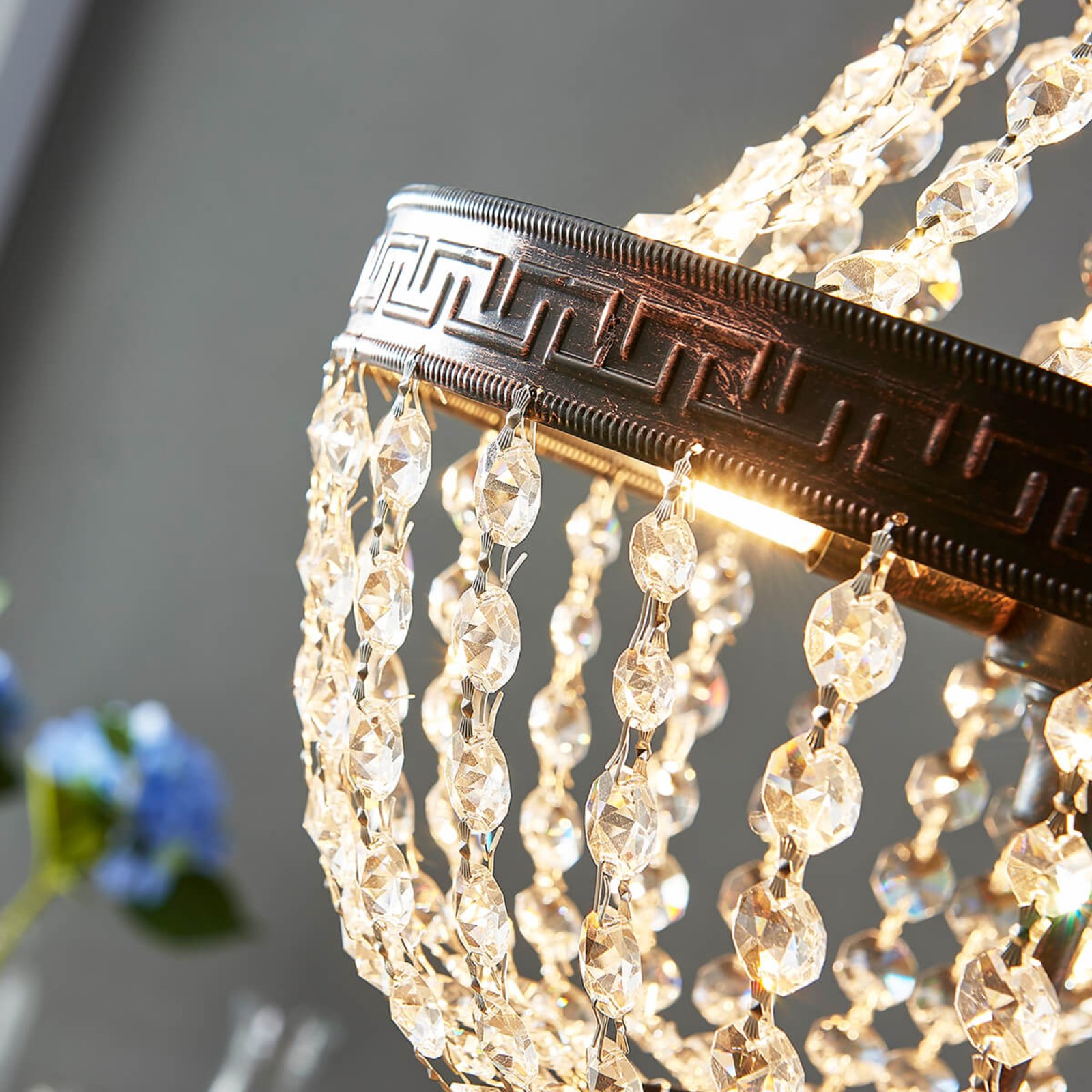 Jorve Candelabro Crystal/Antique - Lindby