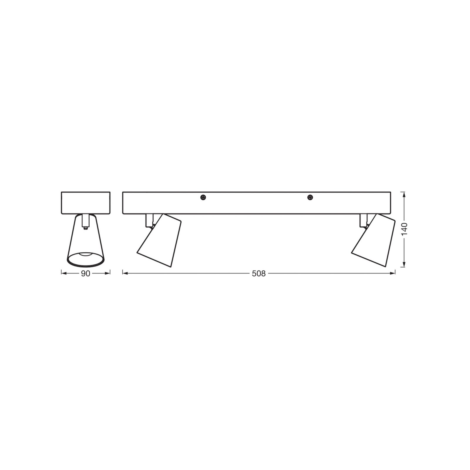 OSRAM LED plafondlamp NEPTUNE CLICK-SELECT, 2 spots, wit