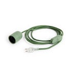 HAY E27 socket COMMON, green, plug cable 240 cm