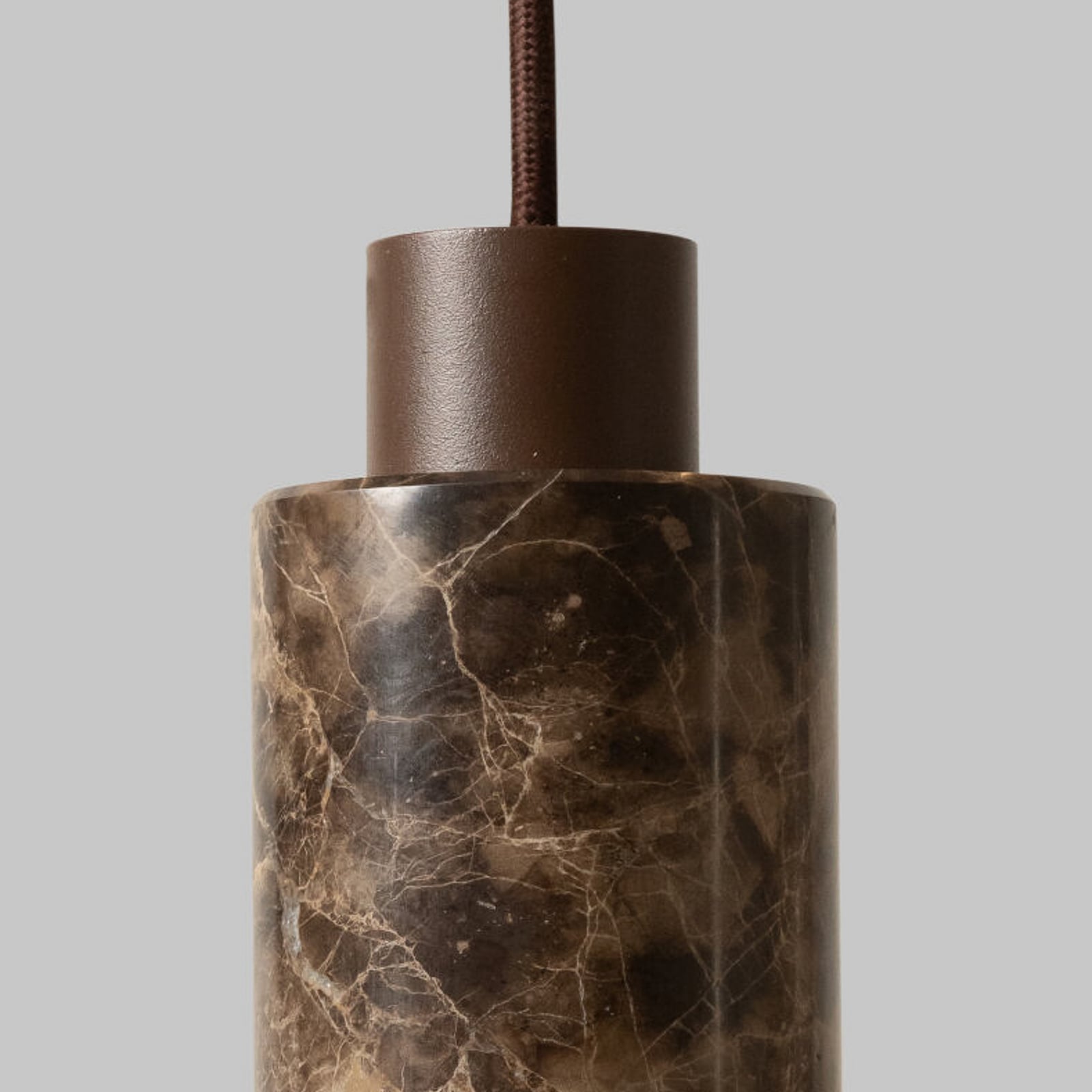 IT'S ABOUT ROMI Tivoli hanging light, brown, marble, 28 cm, GU10