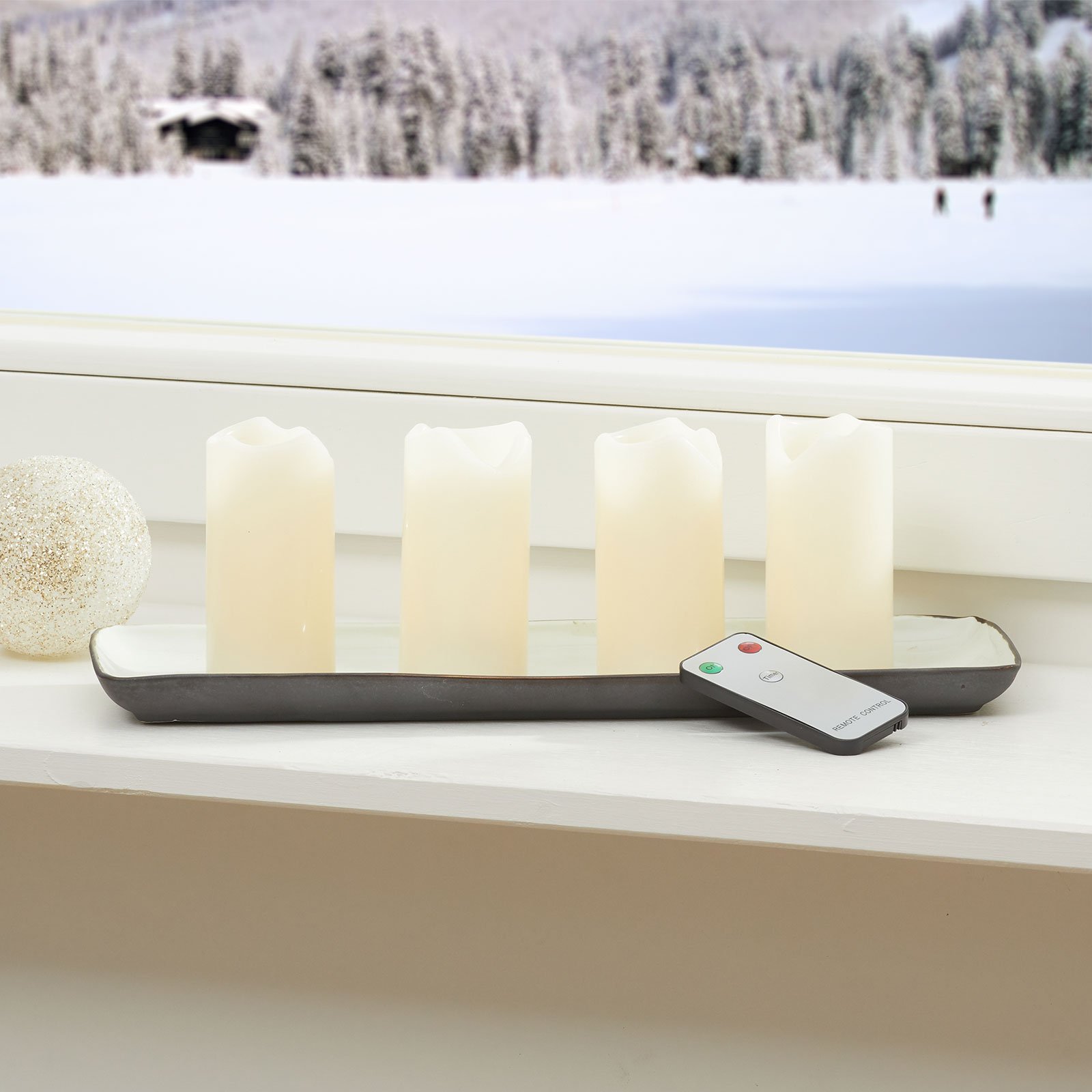 4-er Set - Candle LED-Kerzen m. Fernbedienung