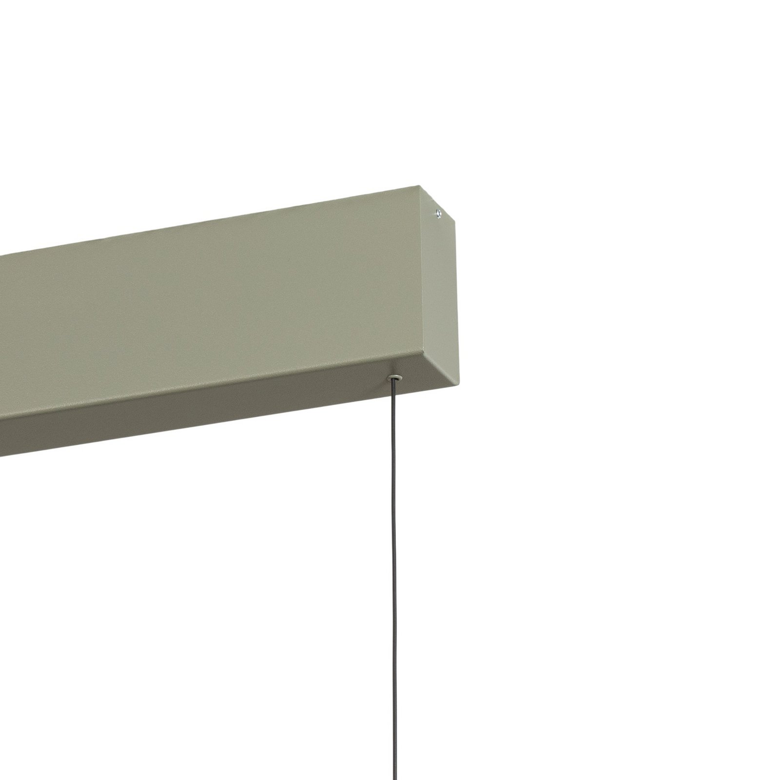 LED pendant light BAR, olive green, length 150 cm, metal, 32 W