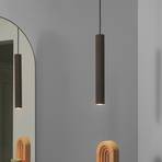Lámpara colgante Vico, pantalla metálica, 1 luz, marrón metálico