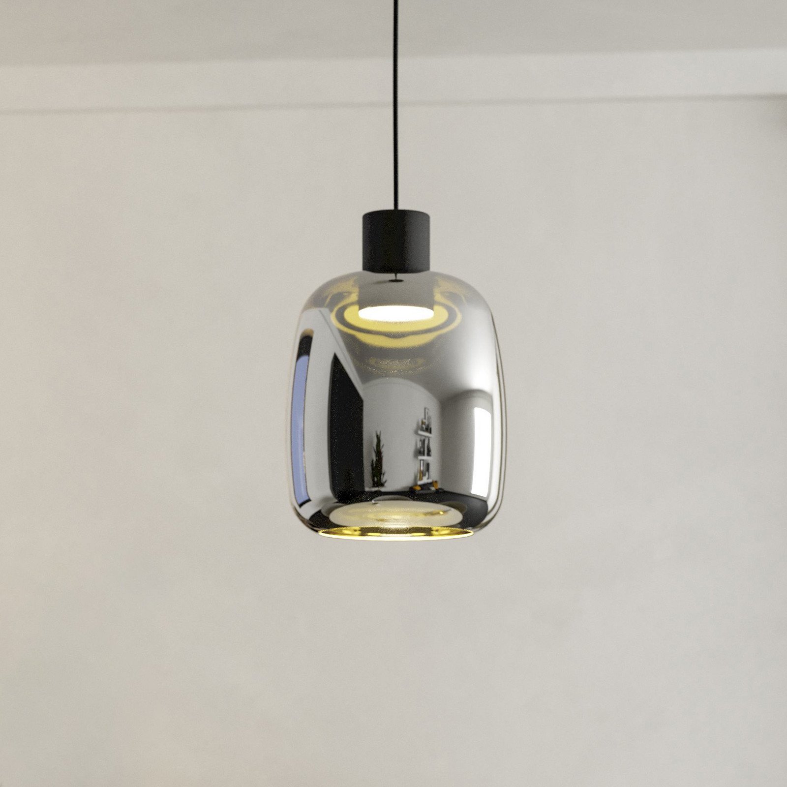 EGLO connect Lampă suspendată LED Molochio-Z 1 bec negru - Camera de zi / sufragerie - modern - negru cromat - Metal