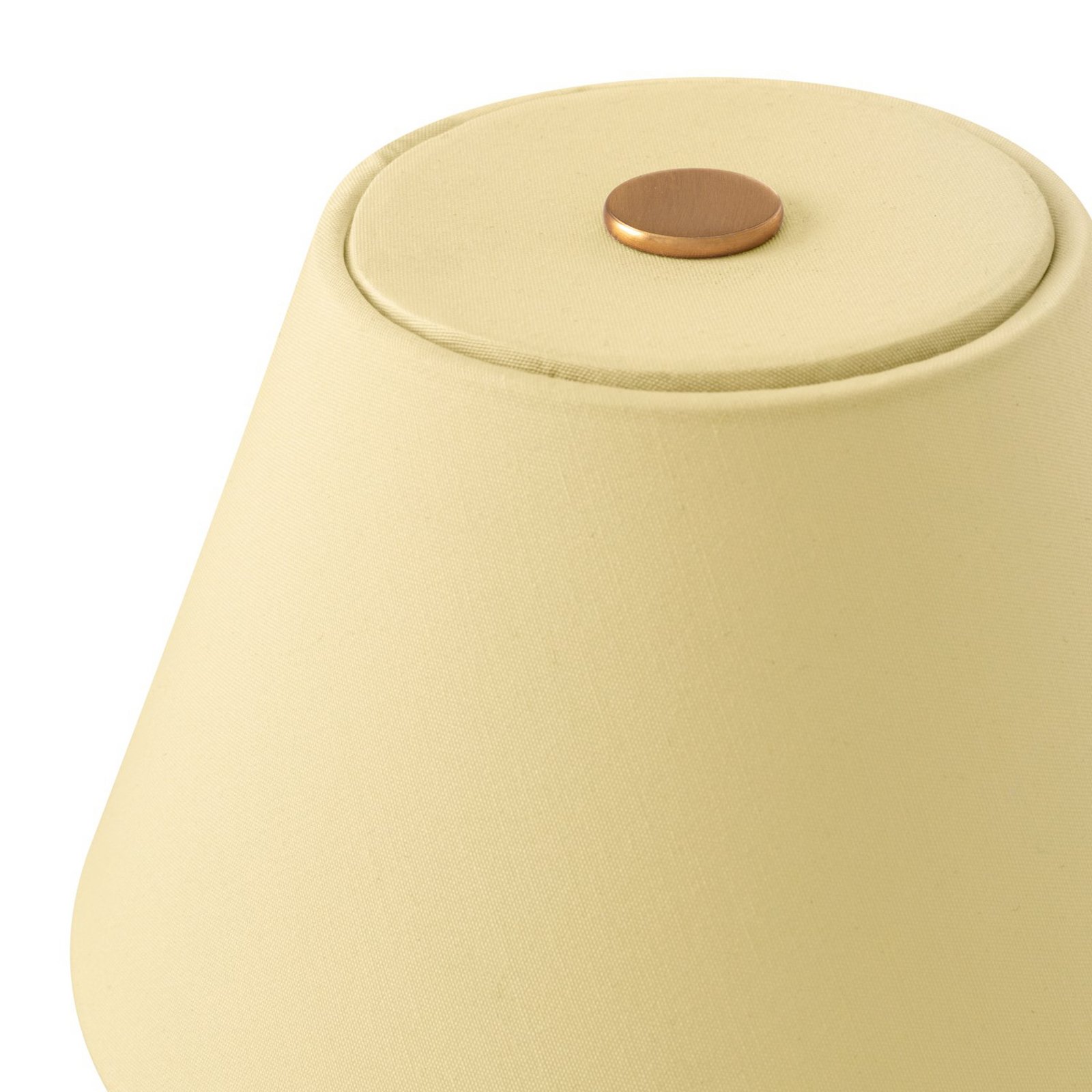 Globen Lighting akumuliatorinė stalo lempa IRIS, geltona/geltona, aukštis 23 cm