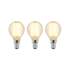 Bombilla a gota LED E14 4W 2700K mate dim 3 ud