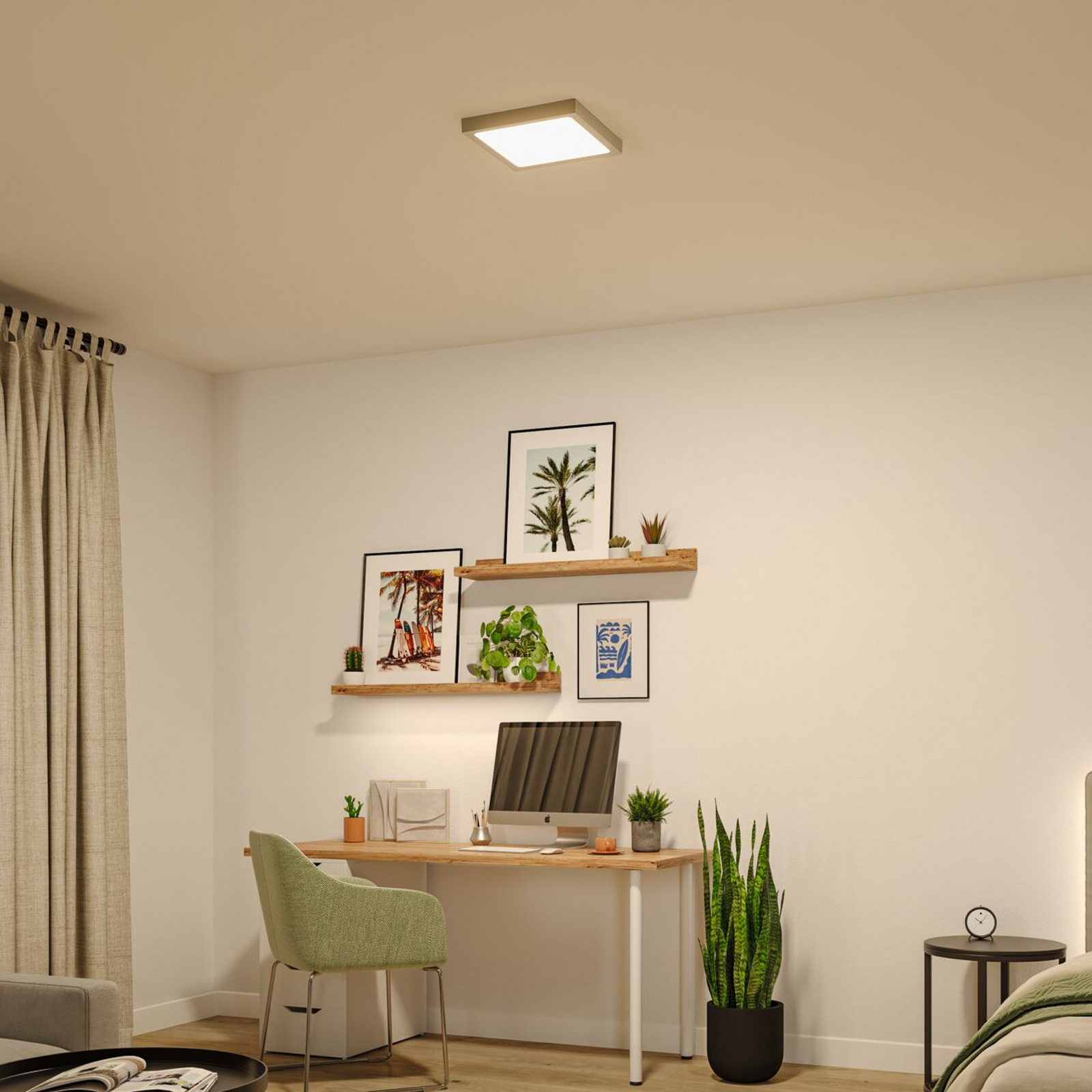 LED panel Paulmann Abia 2, délka 30 cm, chrom, CCT, plast