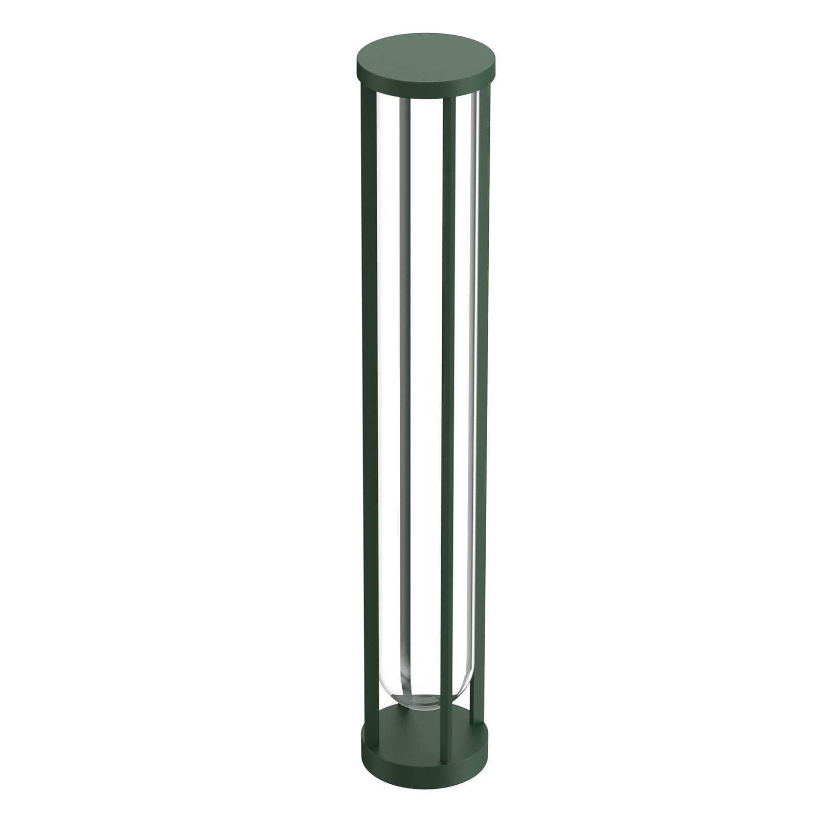 Flos FLOS In Vitro Bollard 3, 2700K 90 cm verde scuro, alluminio, vetro, 11 W, altezza: 90 cm
