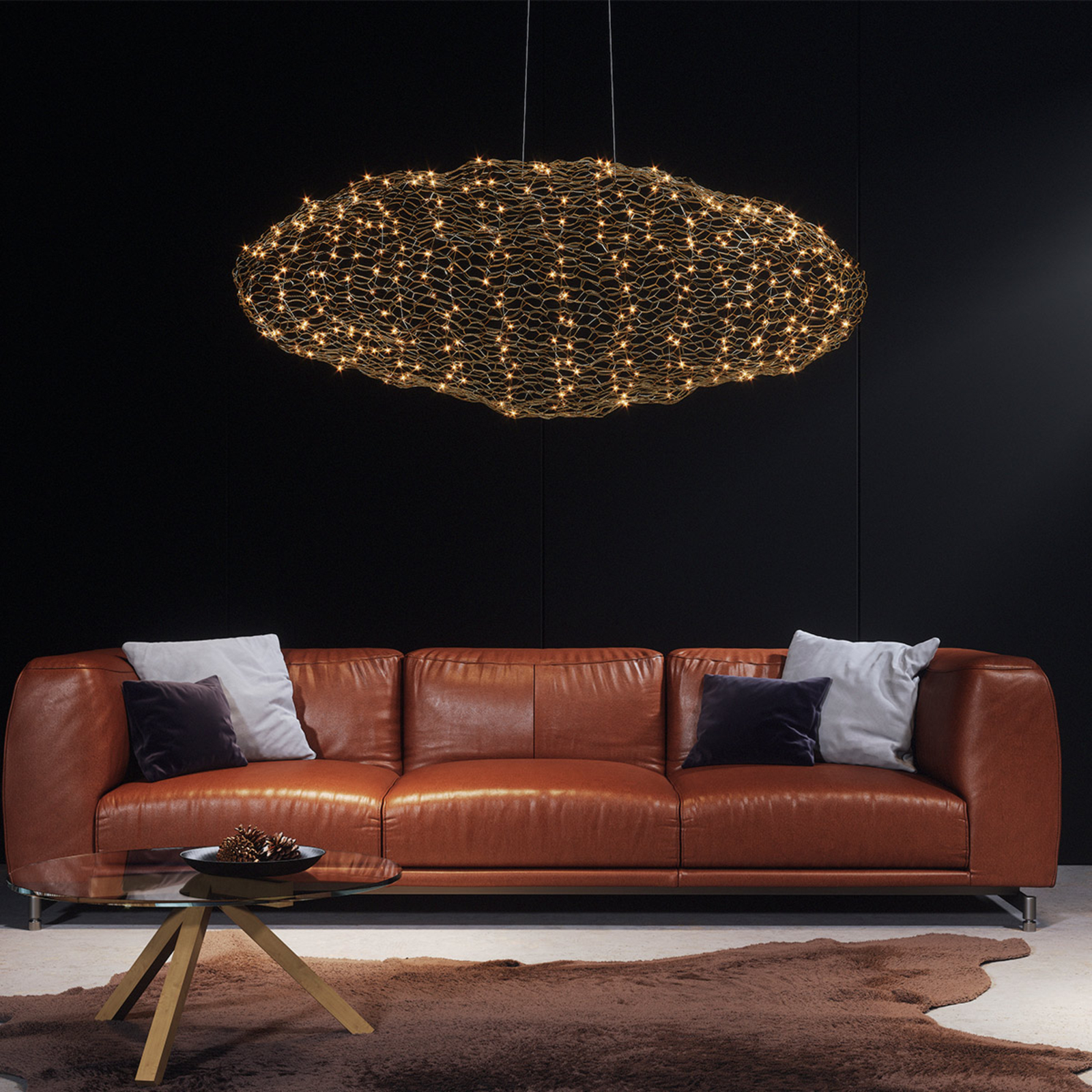 Hayden LED Pendelleuchte L115 Gold - By Rydéns