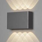 Chieri udendørs LED-væglampe 8 lyskilder, antracit