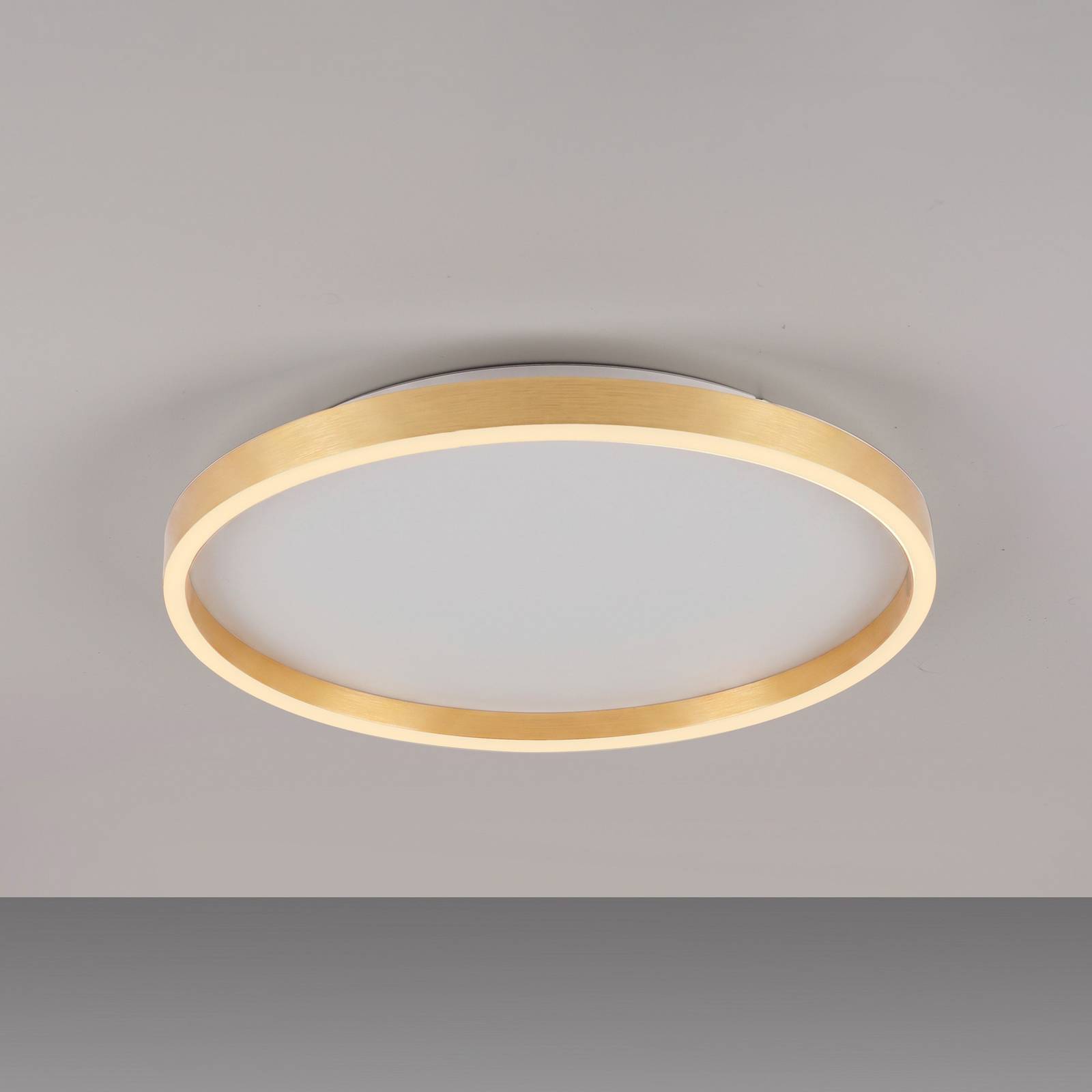 Lampa sufitowa LED Madlen, w kolorze złotym, Ø 40 cm, aluminium, 3000 K,
