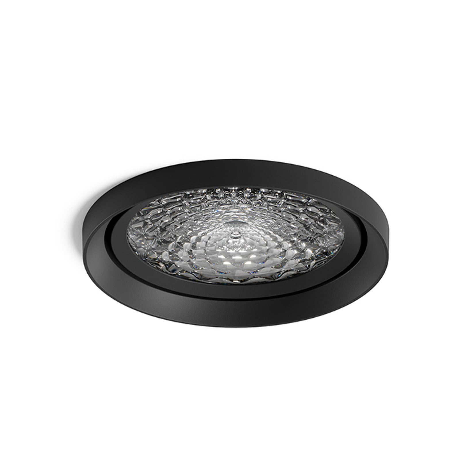 Spot encastré LED Nivo, noir, 36°, 11 cm, fixe, à intensité variable - Sigor