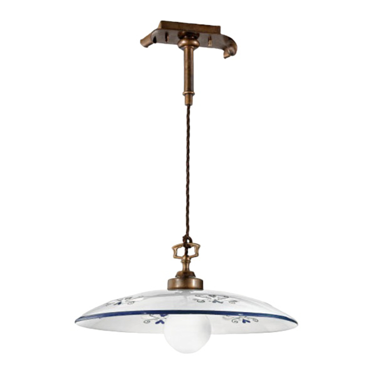 Smaakvolle hanglamp Bassano blauw