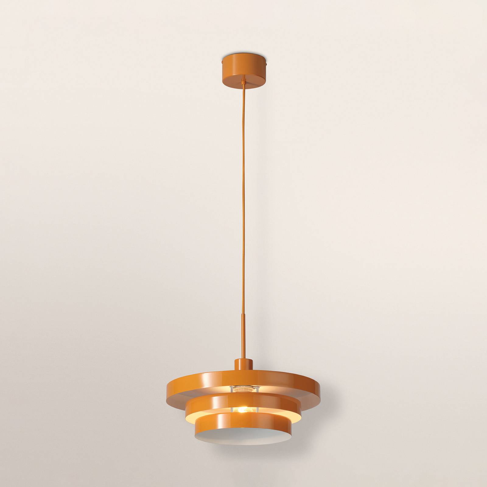 Żyrandol OSRAM Decor Layer, pomarańczowy, Ø 40 cm, metalowy