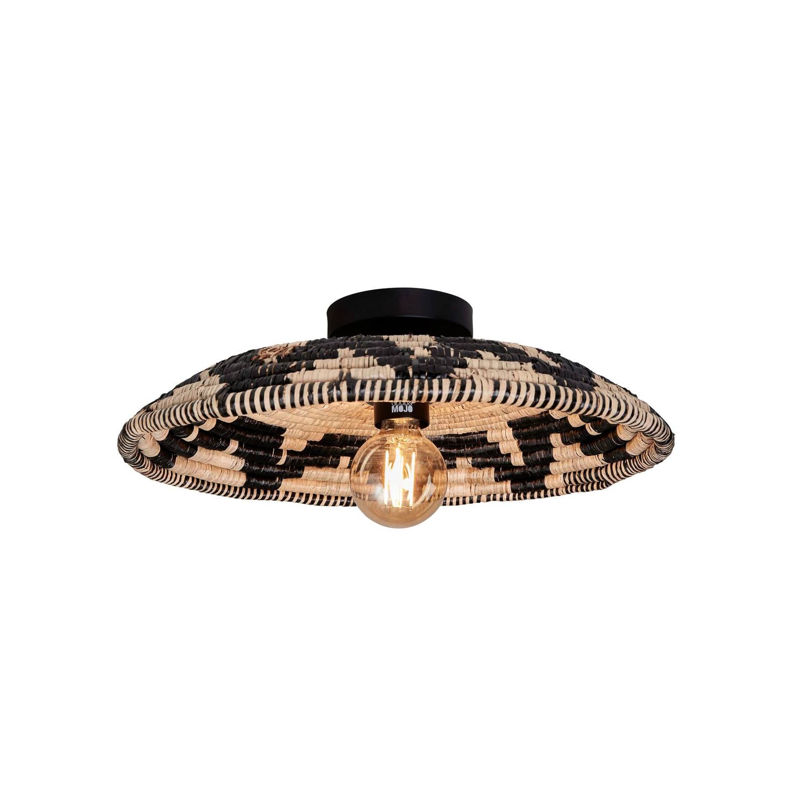 GOOD & MOJO Deckenlampe Andros schwarz natur Ø 45 cm