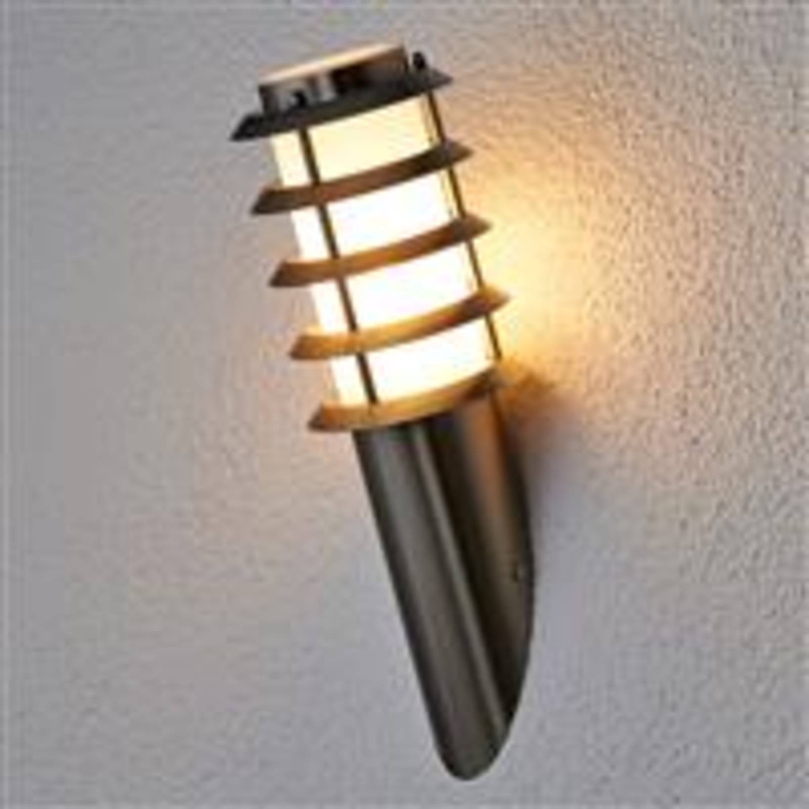lindby - lampa zewn?trzna selina w kszta?cie pochodni, stal szlachetna, poliw?glan, e27, 40w, d?. 40 cm