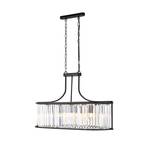 Lampă suspendată Victoria, negru, sticlă de cristal, 78 cm, E27