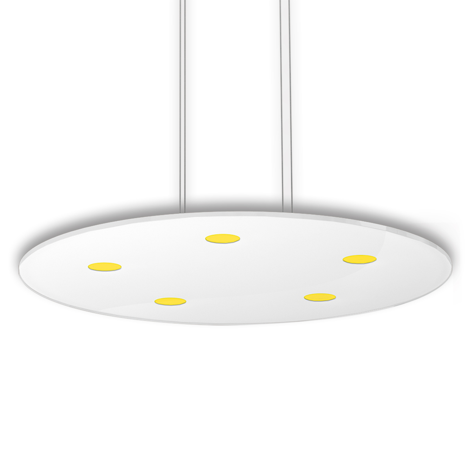 Round LED pendant light Sunia with touch dimmer
