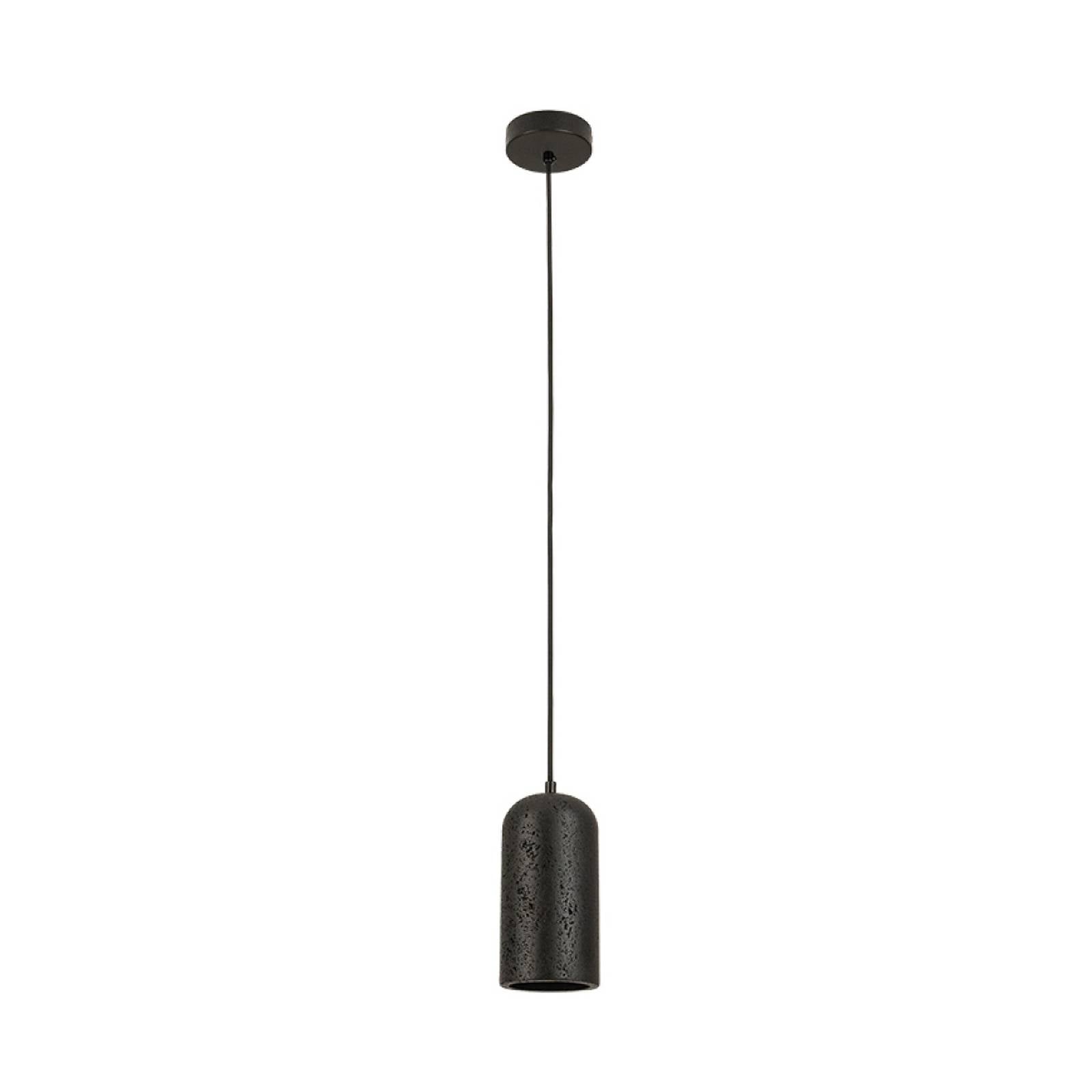 Zambelis Pendant Light 25420, Black, Ø 10 Cm, Stone, E27