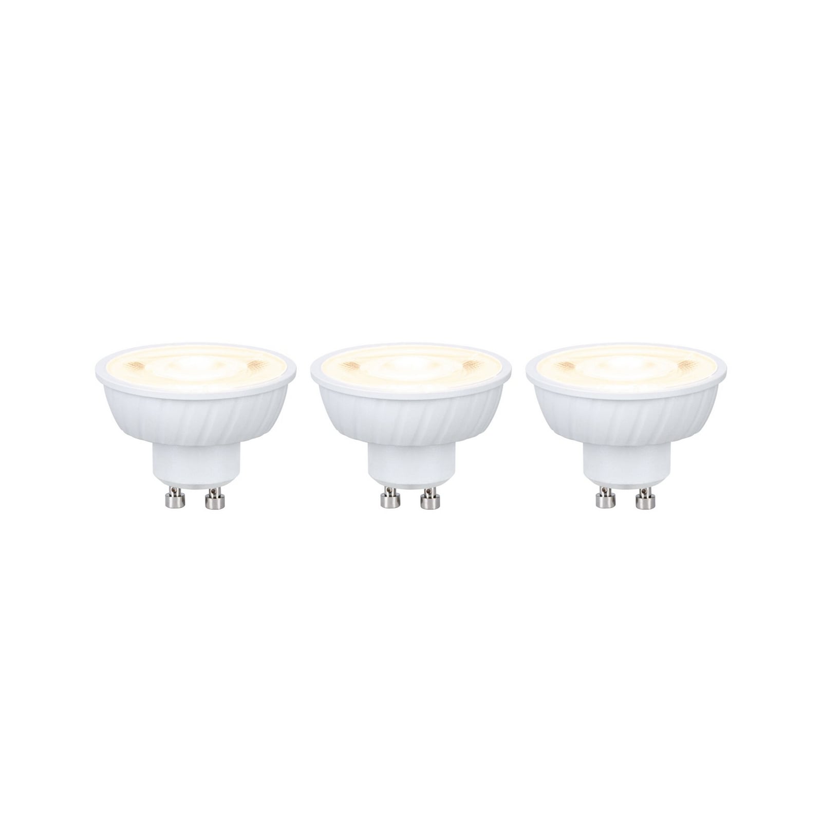 Lâmpadas LED Paulmann FLAT GU10 4,9 W 2 700 K com regulação gradual, conjunto Lâmpadas LED Paulmann FLAT GU10 4,9 W 2 700 K com regulação gradual, conjunto