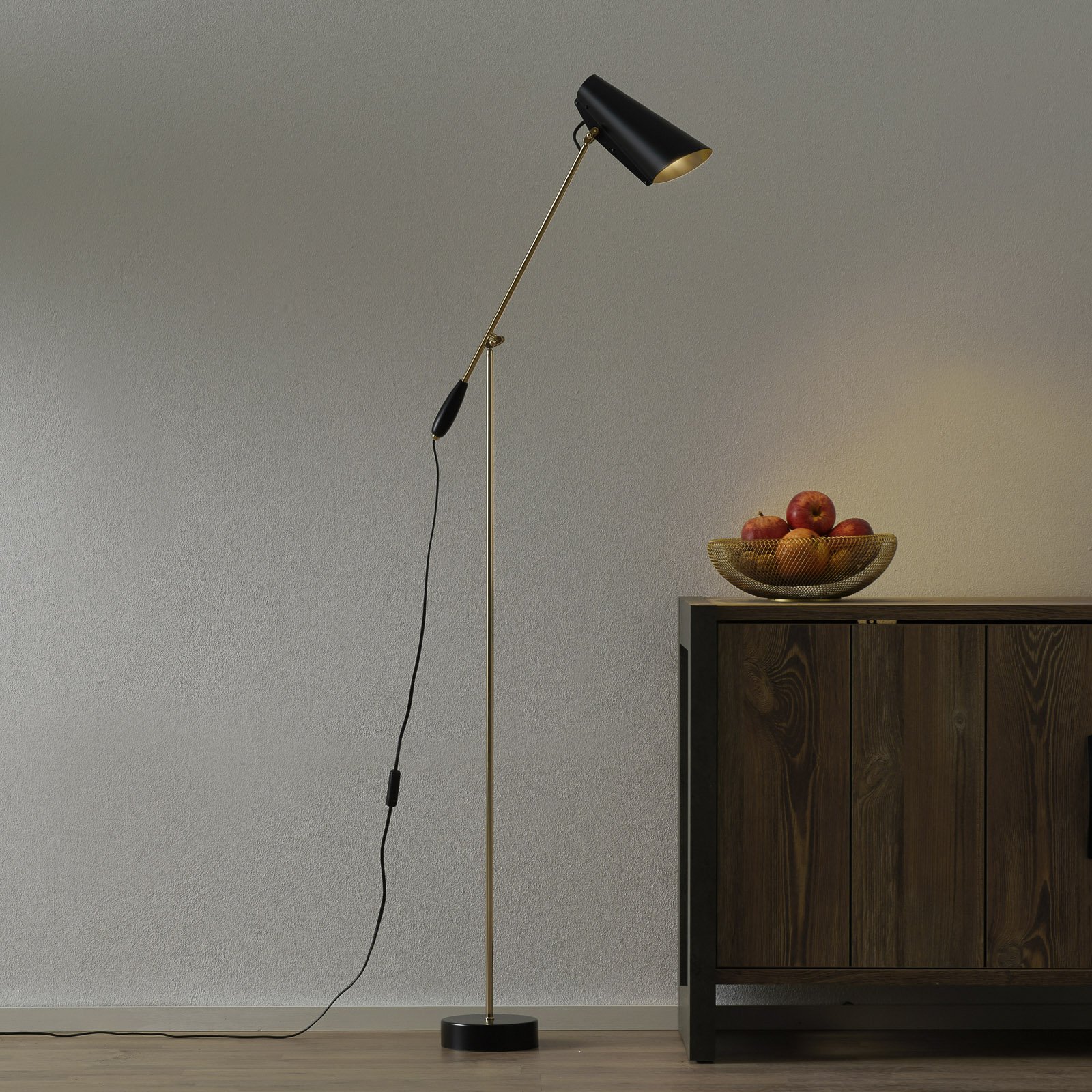 Birdy Floor Lamp Black/Brass - Northern