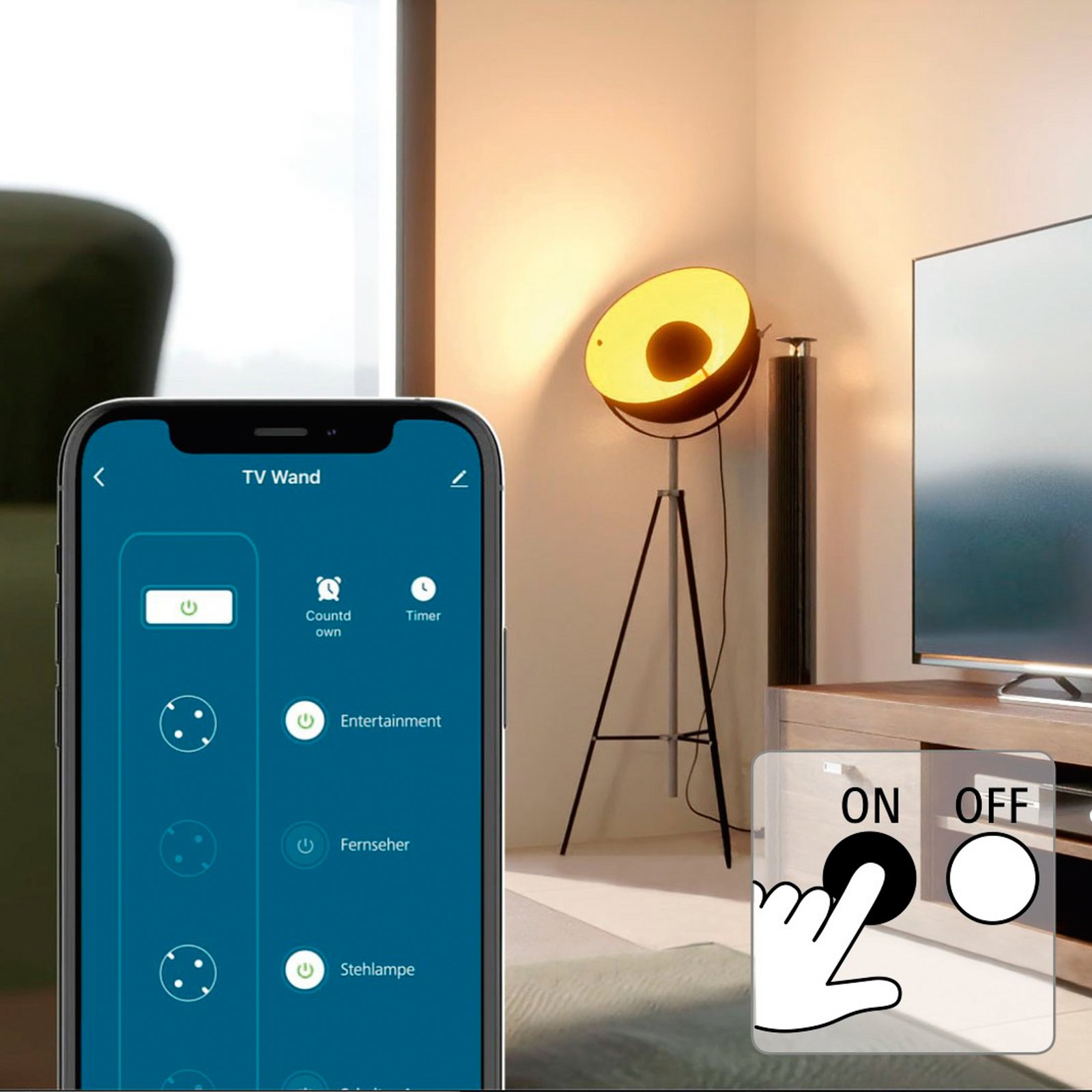 Hama išmanioji elektros lizdų juosta, 4 x 230 V, 4 x USB, WLAN