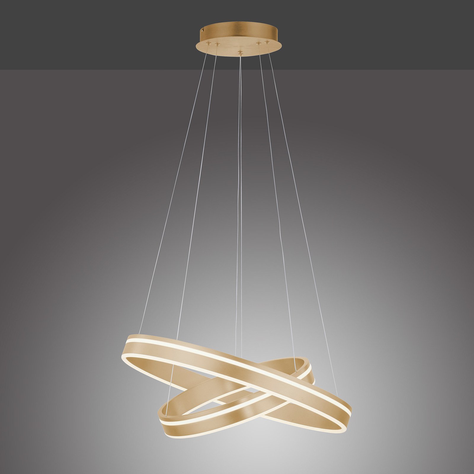 Paul Neuhaus Q-VITO LED hanglamp, 2 ringen
